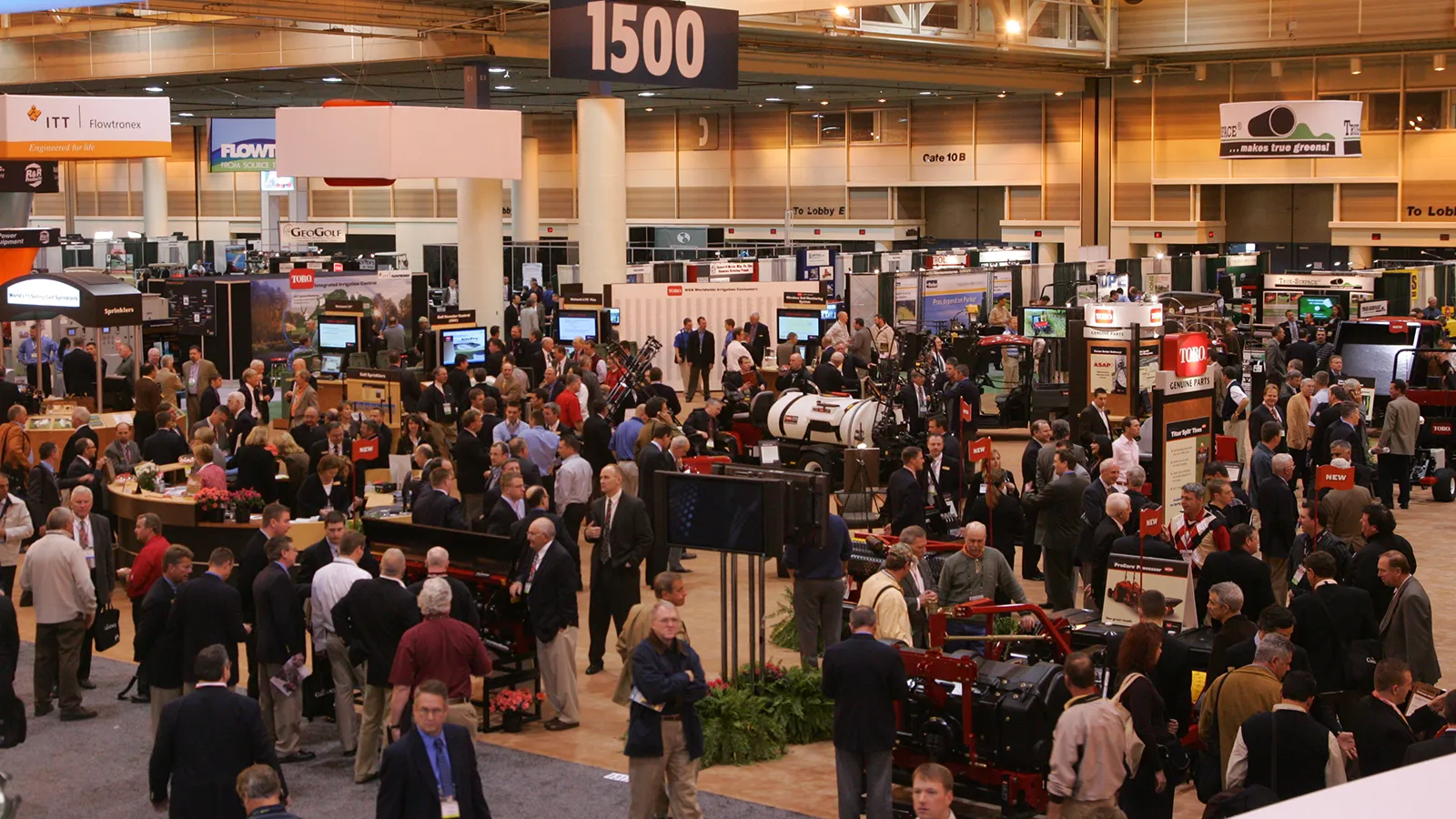 Exhibitors and attendees on the show floor at the 2026 GCSAA Conference and Trade Show